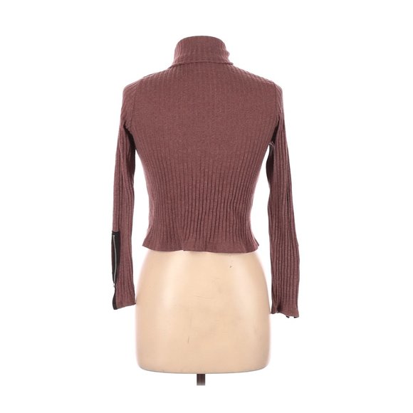 πRibbed Turtleneck Sweater in Mauve Size M - Picture 3 of 11